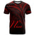 Niue T Shirt Red Color Cross Style Unisex Black - Polynesian Pride