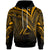 Niue Hoodie Gold Color Cross Style Unisex Black - Polynesian Pride