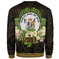 Niue Sweatshirt - Polynesian Gold Patterns Collection - Polynesian Pride