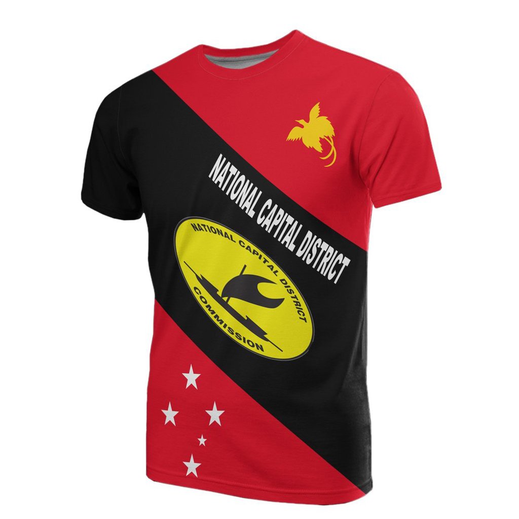 Papua New Guinea T Shirt PNG Flag National Capital District Province Flag Unisex Red - Polynesian Pride