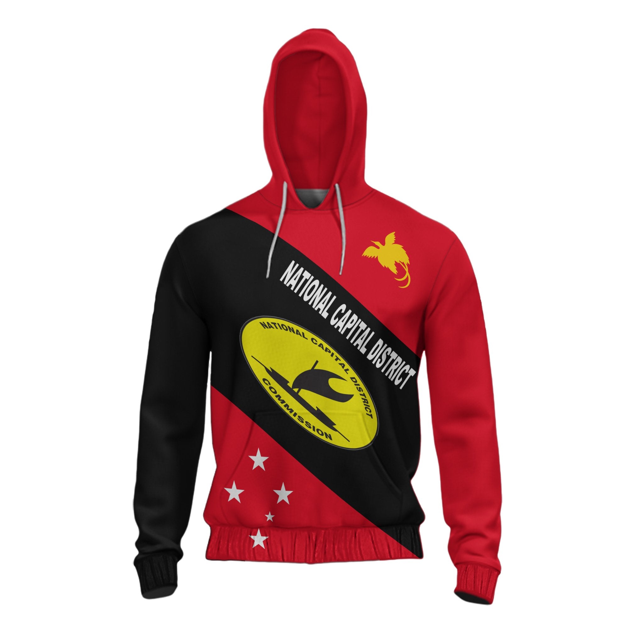Papua New Guinea Hoodie National Capital District Province Unisex Red - Polynesian Pride