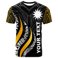Nauru CustomT Shirt Nauru Strong Fire Pattern Gold Unisex Art - Polynesian Pride