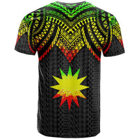 Nauru Custom T Shirt Polynesian Armor Style Reagge - Polynesian Pride