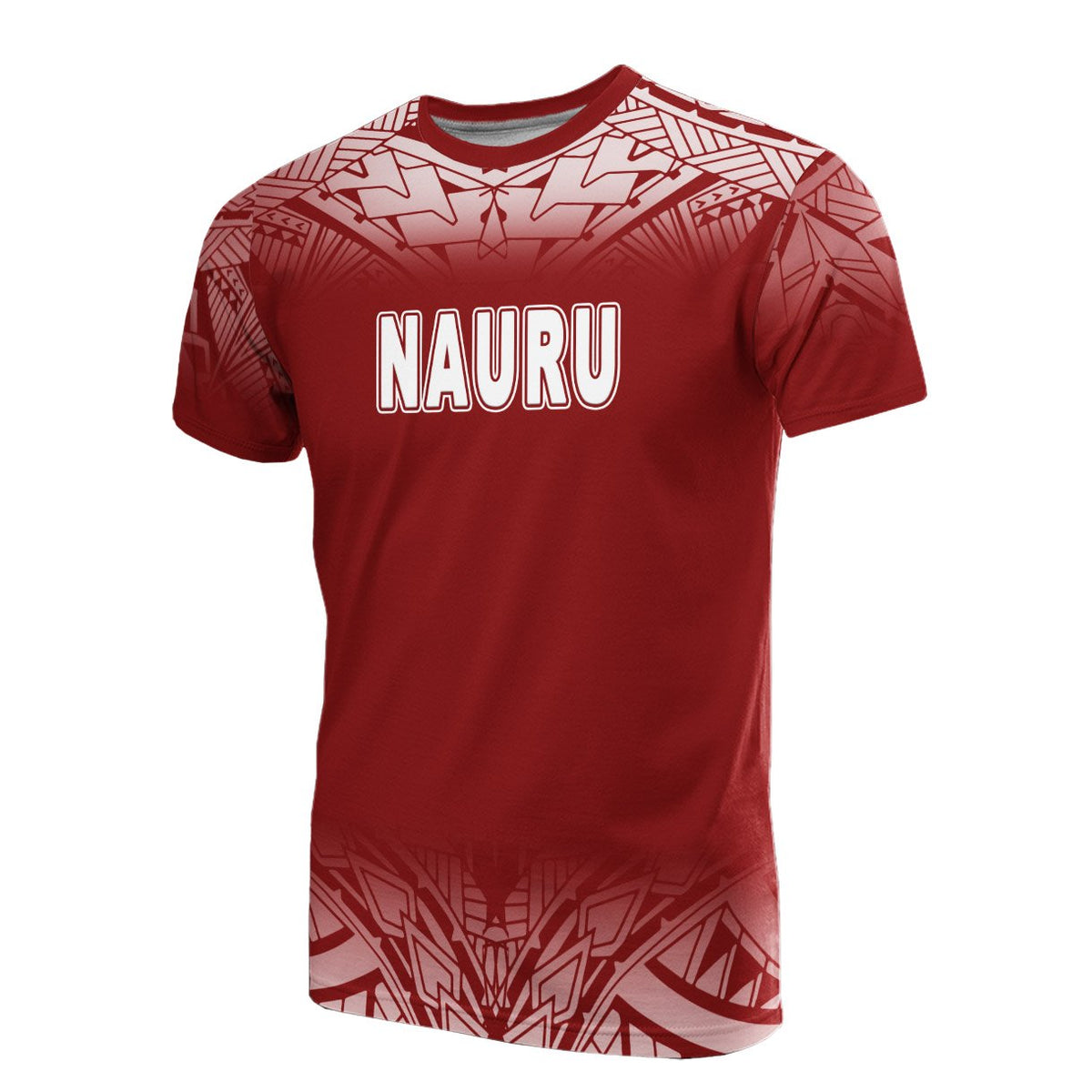 Nauru All Over T Shirt Fog Red Unisex Red - Polynesian Pride