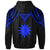 Nauru Custom Zip up Hoodie Polynesian Armor Style Blue - Polynesian Pride