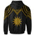 Nauru Custom Zip up Hoodie Polynesian Armor Style Gold - Polynesian Pride