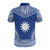 Nauru Custom Polo Shirt Nauru Flag Polynesian Chief Tattoo Blue Version - Polynesian Pride