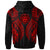 Papua New Guinea Hoodie Polynesian Lion Head Red Style - Polynesian Pride