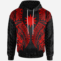 Nauru Hoodie Polynesian Lion Head Red Style Unisex Red - Polynesian Pride