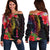 New Caledonia Women's Off Shoulder Sweater - Tropical Hippie Style Black - Polynesian Pride