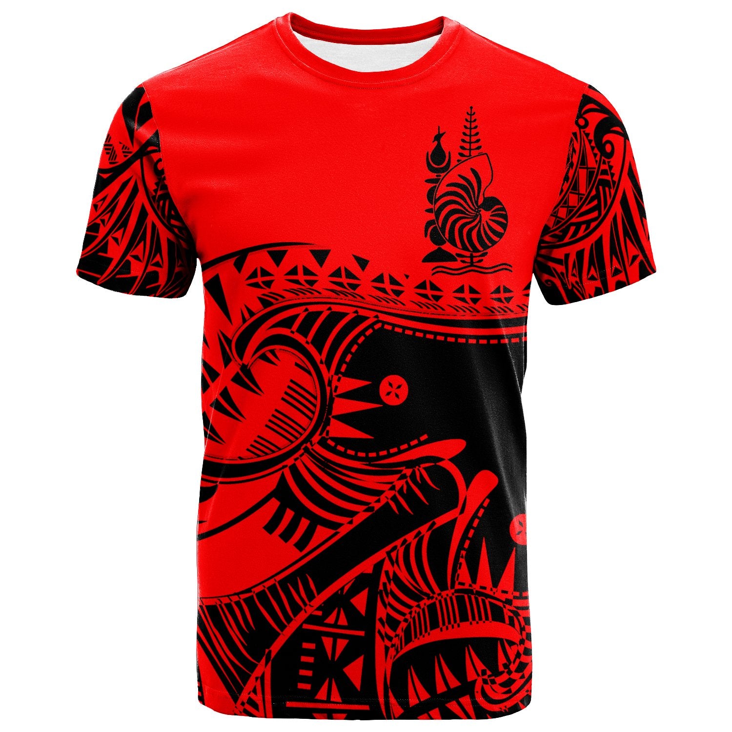 New Caledonia Custom T Shirt Youthful Dynamic Style Unisex Red - Polynesian Pride