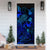 New Caledonia Door Cover Turtle Hibiscus Blue - Polynesian Pride