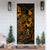 New Caledonia Door Cover Turtle Hibiscus Gold - Polynesian Pride