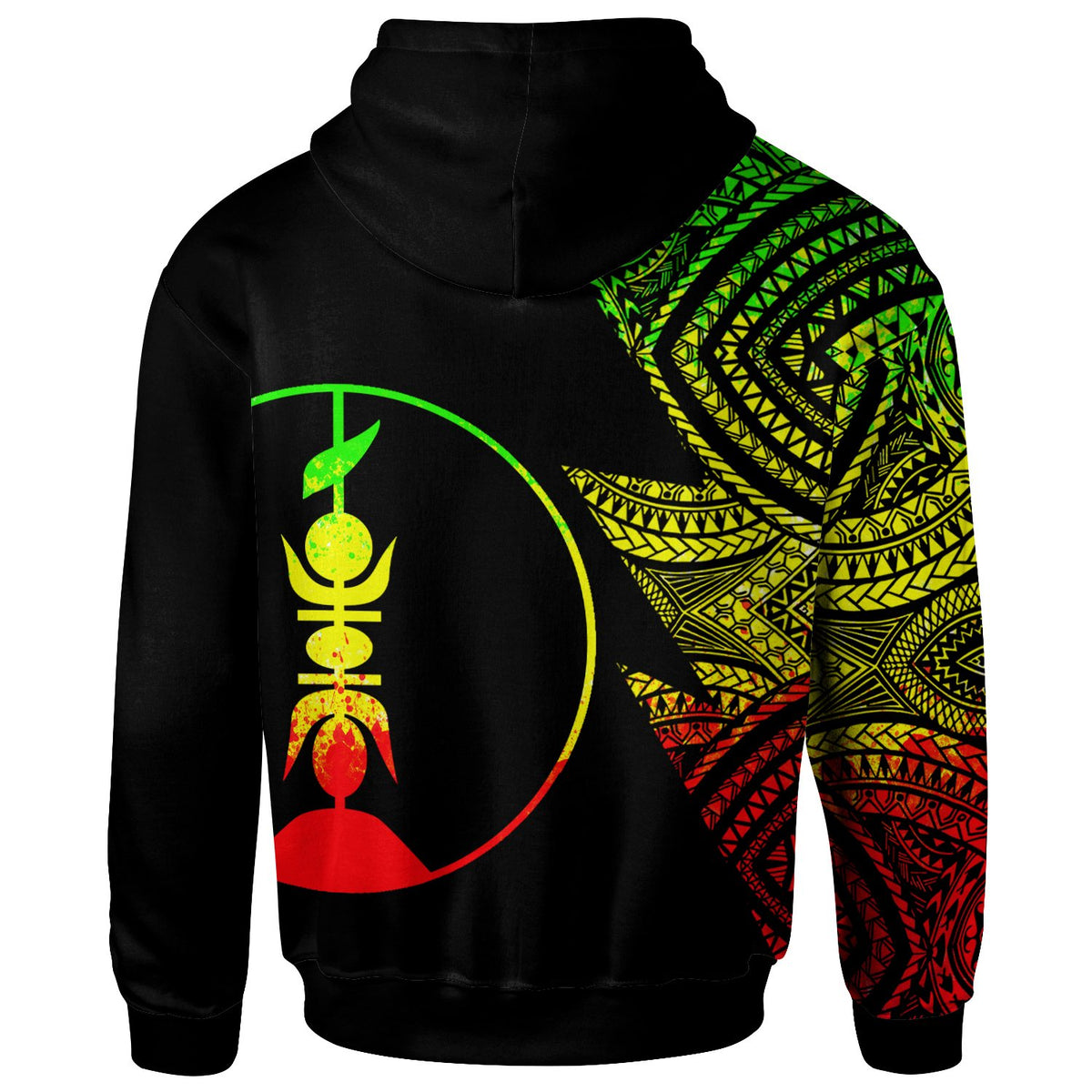 New Caledonia Custom Personalized Zip up Hoodie Flash Style Reggae - Polynesian Pride