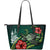 New Caledonia Polynesian Leather Tote Bag - Green Turtle Hibiscus Green - Polynesian Pride