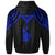 New Caledonia Custom Zip up Hoodie Polynesian Armor Style Blue - Polynesian Pride