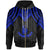 New Caledonia Custom Zip up Hoodie Polynesian Armor Style Blue Unisex Blue - Polynesian Pride