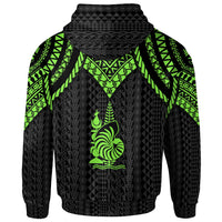 New Caledonia Custom Hoodie Polynesian Armor Style Green - Polynesian Pride
