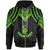 New Caledonia Custom Zip up Hoodie Polynesian Armor Style Green Unisex Green - Polynesian Pride