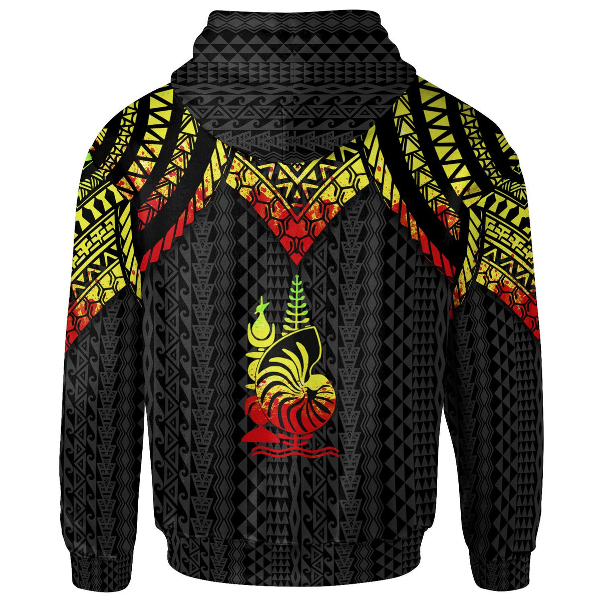 New Caledonia Hoodie Polynesian Armor Style Reagge - Polynesian Pride