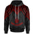 New Caledonia Hoodie Polynesian Armor Style Red Unisex Red - Polynesian Pride