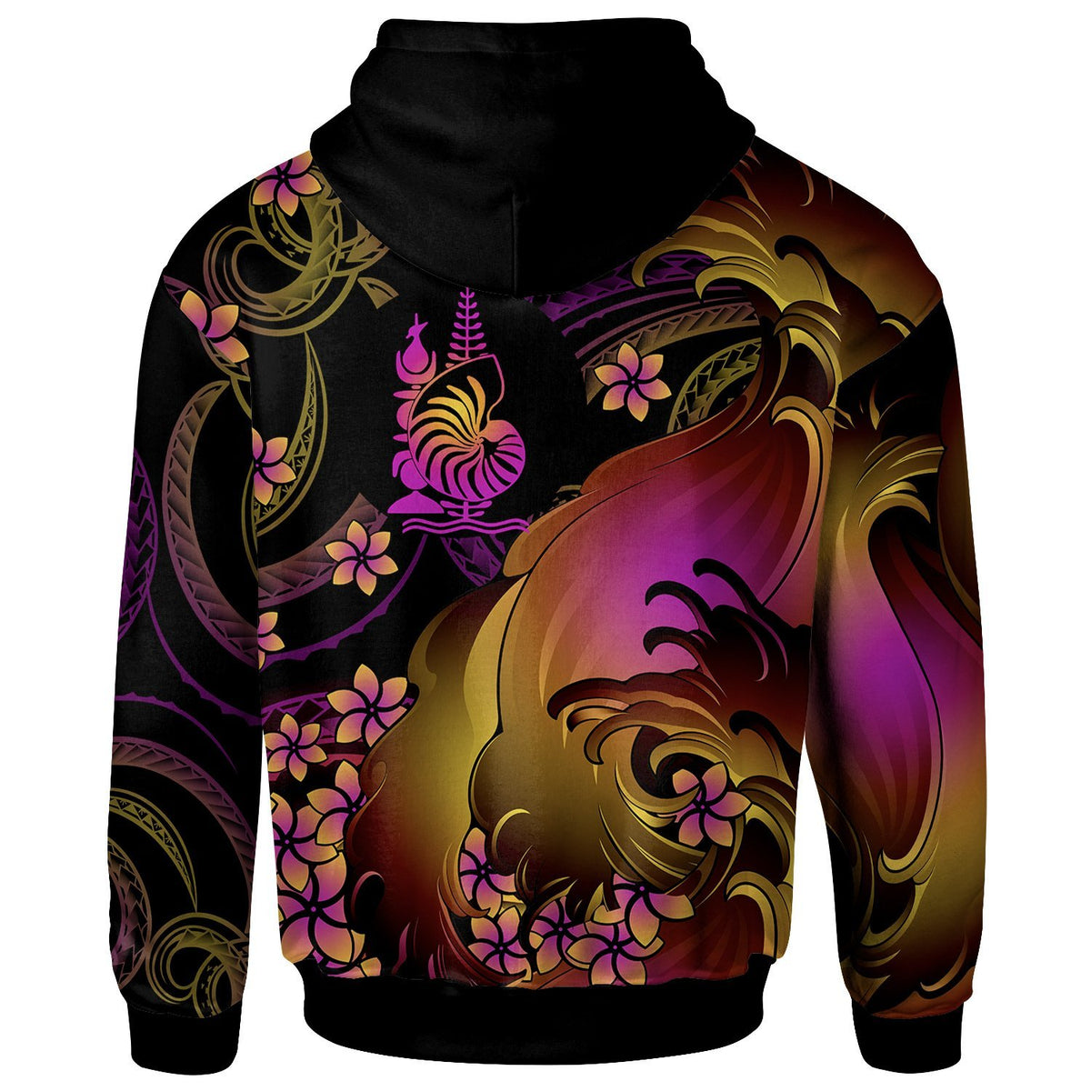 New Caledonia Custom Hoodie New Caledonia in wave - Polynesian Pride