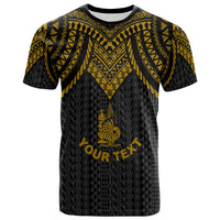 New Caledonia Custom T Shirt Polynesian Armor Style Gold Unisex Art - Polynesian Pride