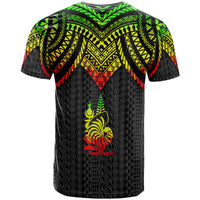 New Caledonia T Shirt Polynesian Armor Style Reagge - Polynesian Pride