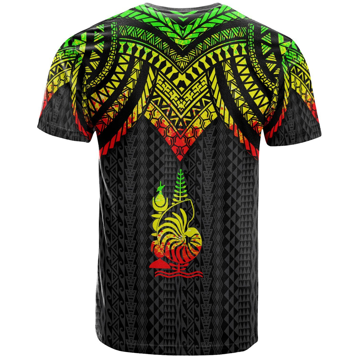 New Caledonia Custom T Shirt Polynesian Armor Style Reggae - Polynesian Pride