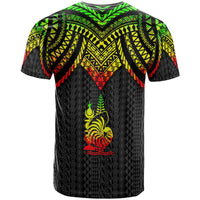 New Caledonia Custom T Shirt Polynesian Armor Style Reggae - Polynesian Pride
