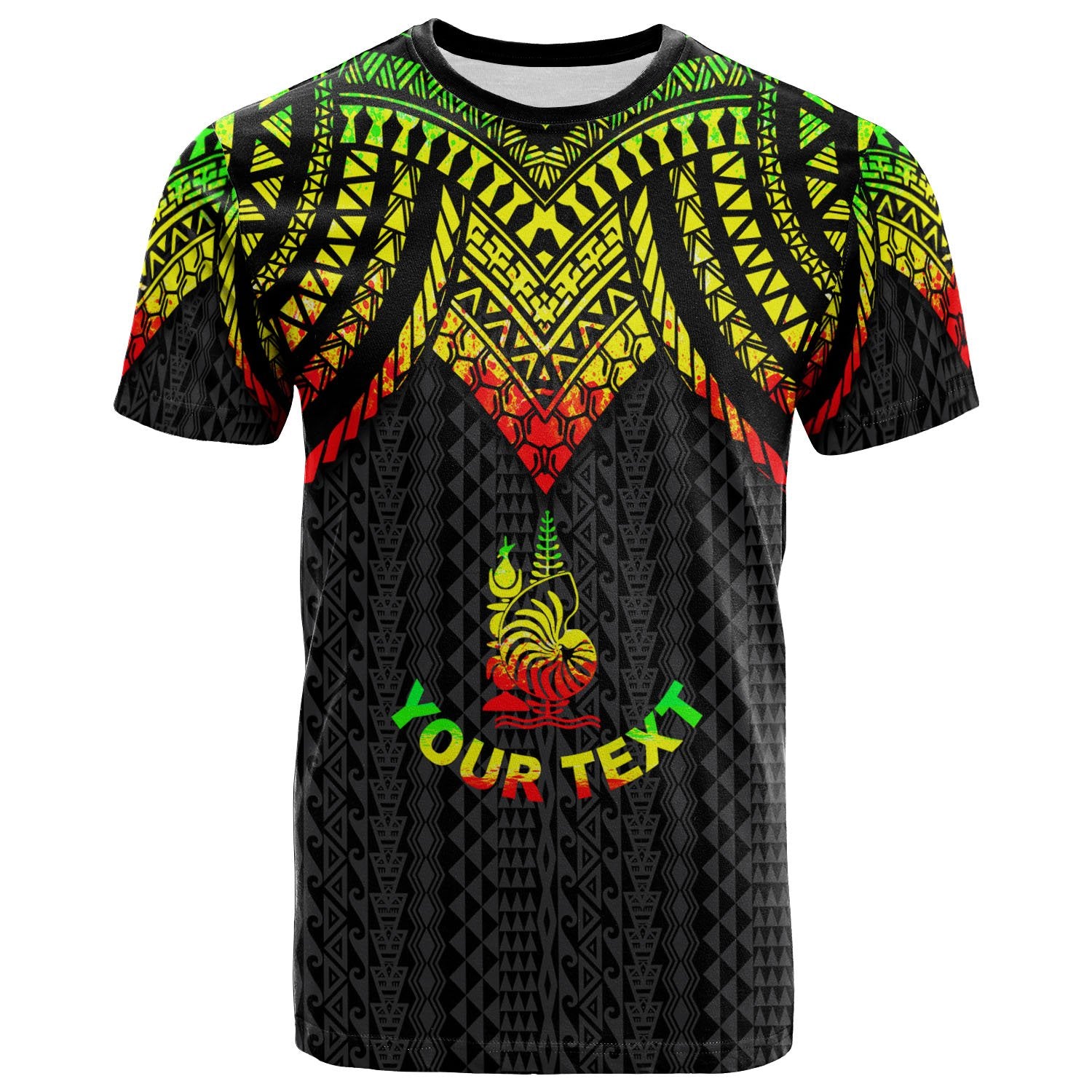New Caledonia Custom T Shirt Polynesian Armor Style Reagge Unisex Reagge - Polynesian Pride