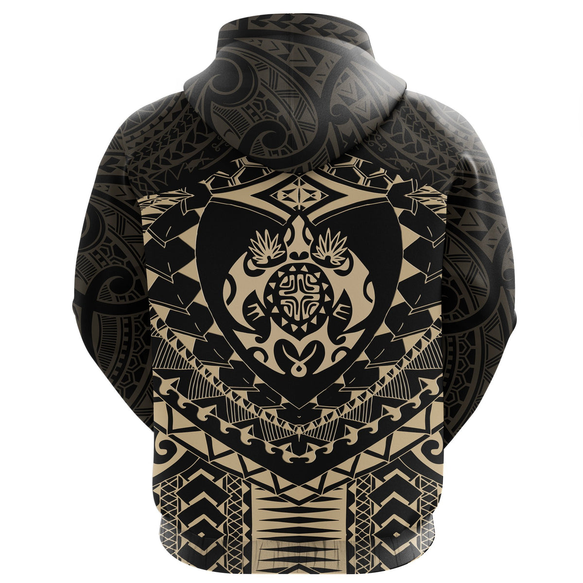 Maori Tattoo New Zealand Zip Hoodie Turtle Tattoo - Polynesian Pride