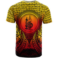 New Caledonia T Shirt Circle Pattern Yellow - Polynesian Pride