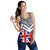 Hawaii Flag Niihau Women's Racerback Tank - White - Mit Style - AH - Polynesian Pride