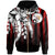 Niue Zip Hoodie Vertical Stripes Style Unisex Red - Polynesian Pride