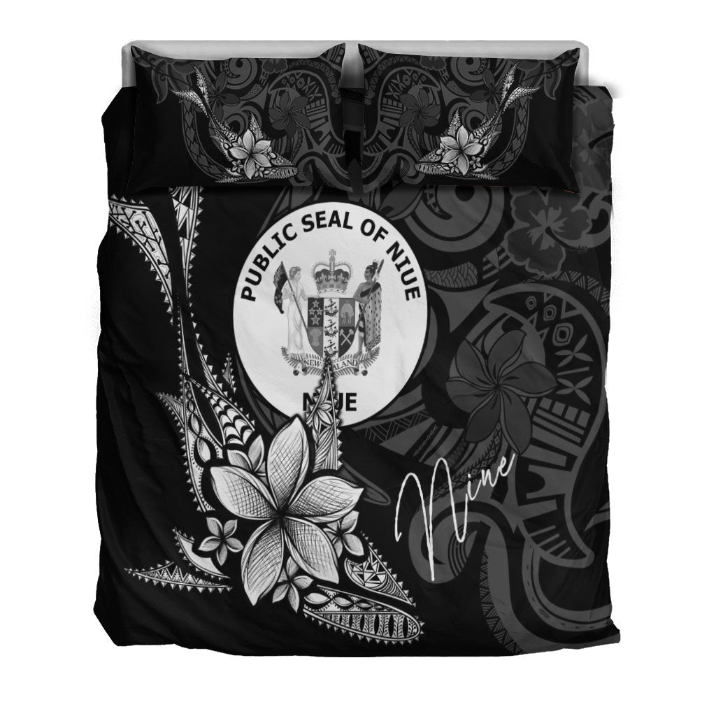 Niue Bedding Set - Fish With Plumeria Flowers Style - Polynesian Pride