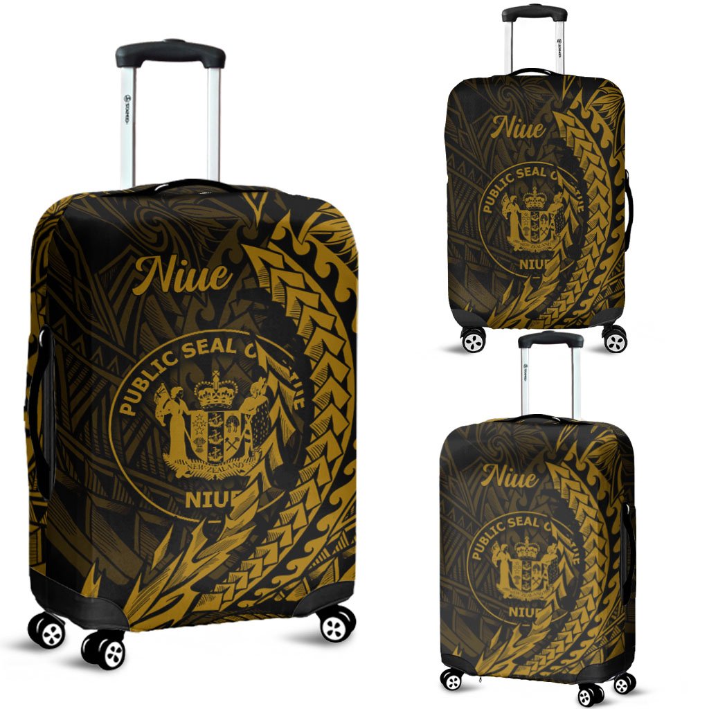 Niue Luggage Covers - Wings Style Black - Polynesian Pride