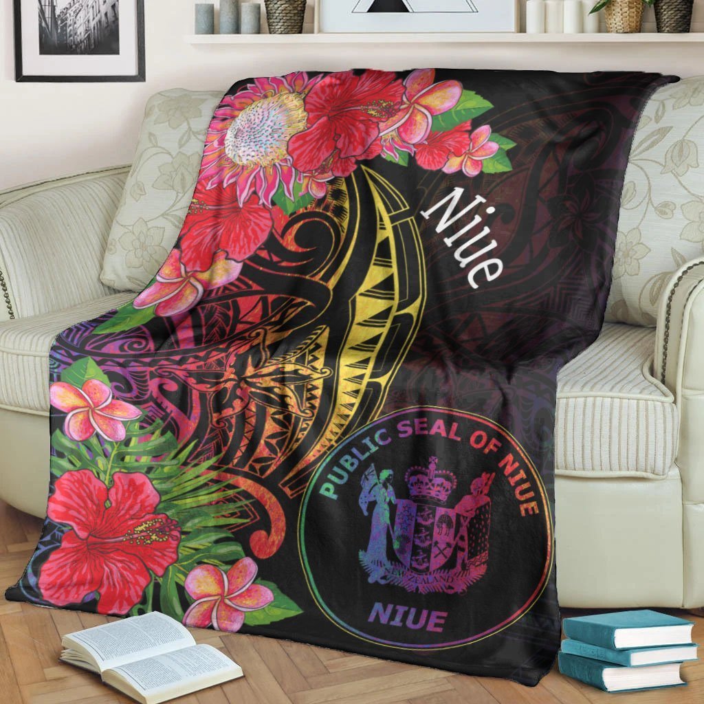 Niue Premium Blanket - Tropical Hippie Style - Polynesian Pride
