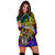 Niue Custom Personalised Hoodie Dress - Rainbow Polynesian Pattern - Polynesian Pride