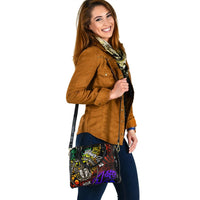 Niue Custom Personalised Shoulder Handbag - Rainbow Polynesian Pattern - Polynesian Pride