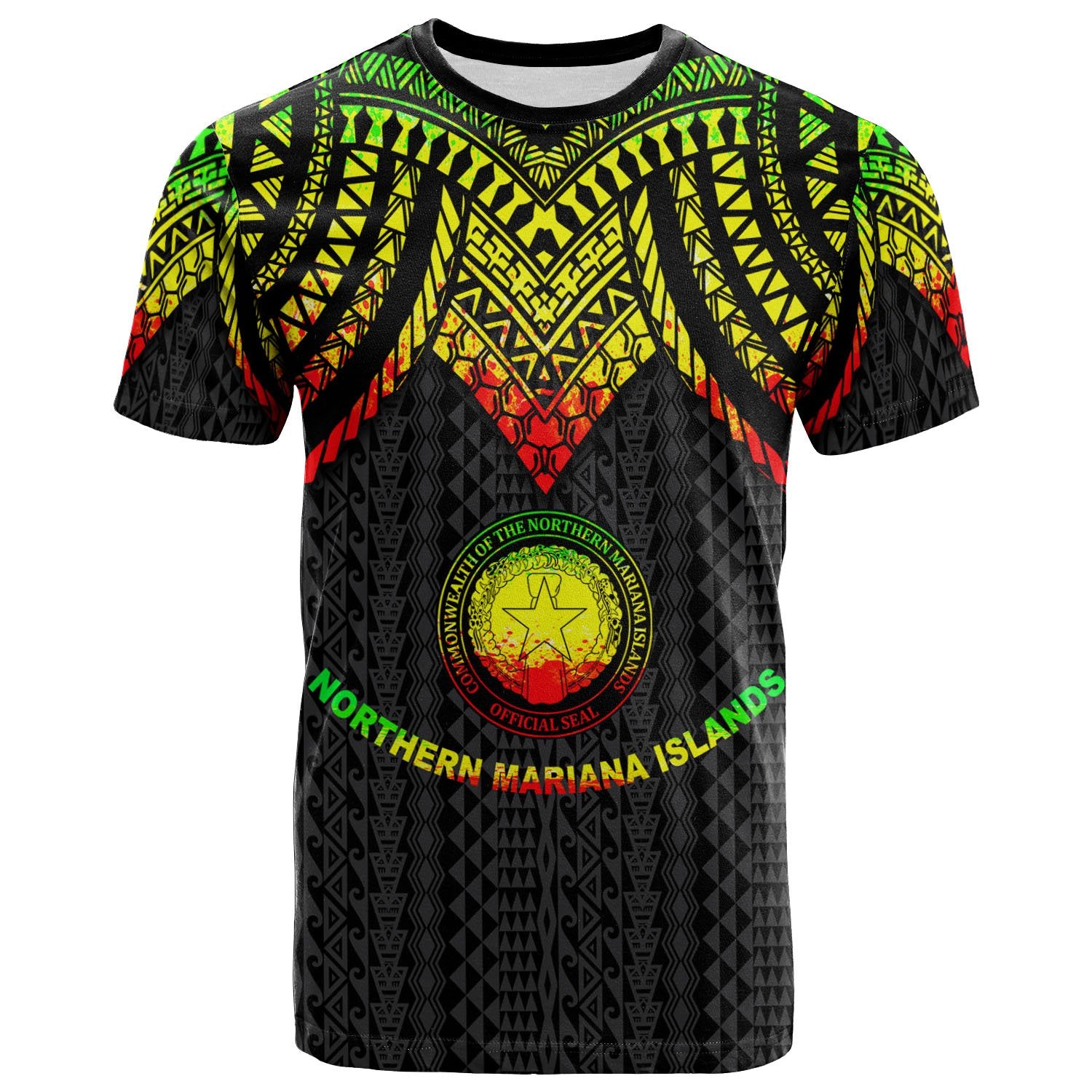 Northern Mariana Islands T Shirt Polynesian Armor Style Reagge Unisex Reagge - Polynesian Pride