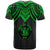 Niue Custom T Shirt Polynesian Armor Style Green - Polynesian Pride