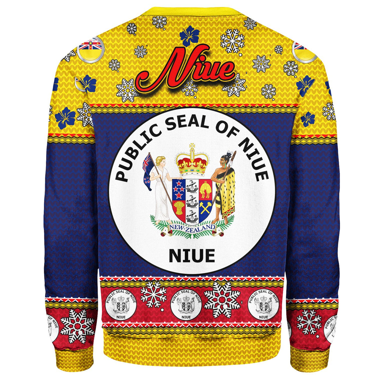 Niue Christmas Sweater - Santa Claus Polynesian Tattoo - Polynesian Pride