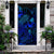 Niue Door Cover Turtle Hibiscus Blue - Polynesian Pride