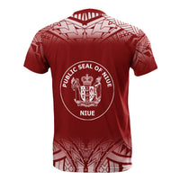 Niue Custom Personalized T Shirt Fog Red - Polynesian Pride
