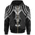 Niue Zip up Hoodie Polynesian Armor Style Black Unisex Black - Polynesian Pride