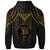 Niue Custom Zip up Hoodie Polynesian Armor Style Gold - Polynesian Pride