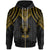 Niue Zip up Hoodie Polynesian Armor Style Gold Unisex Gold - Polynesian Pride