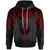 Niue Hoodie Polynesian Armor Style Red Unisex Red - Polynesian Pride