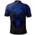 Niue Custom Polo Shirt Polynesian Armor Style Blue - Polynesian Pride